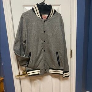 Brooklyn Cloth Mfg Company Varsity Hooded Snap Front Jacket size medium